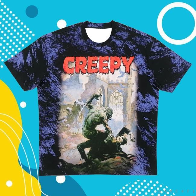 Frazetta Girls Merch Dracula Meets Wolfman (Creepy #7) Graphic T-Shirt