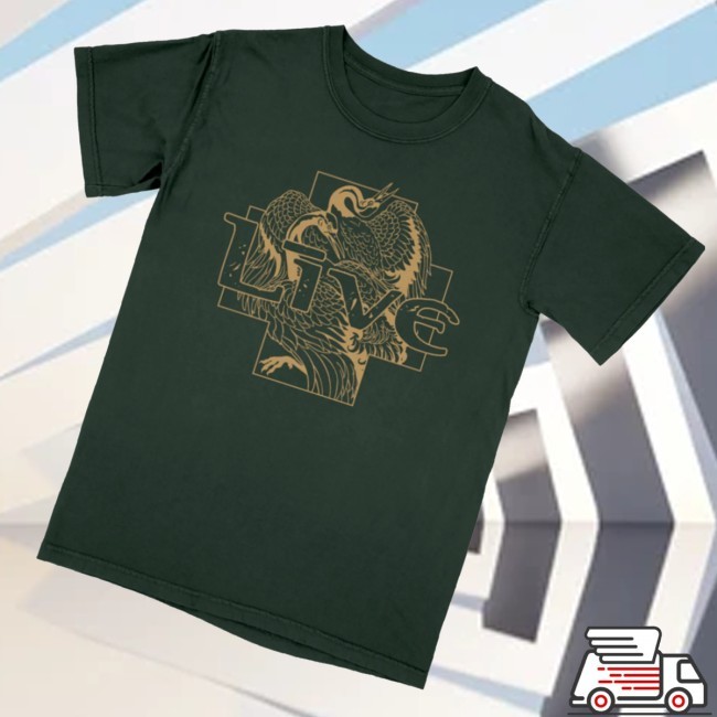Live Forest Green Birds Long Sleeve Shirt