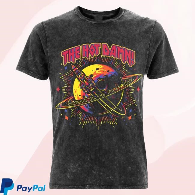 Official Eyesore Merch The Hot Damn! 'Dancing On The Milky Way' Cd & T-Shirt (Acid Wash) Bundle With Hand Signed Photo Card T-Shirt