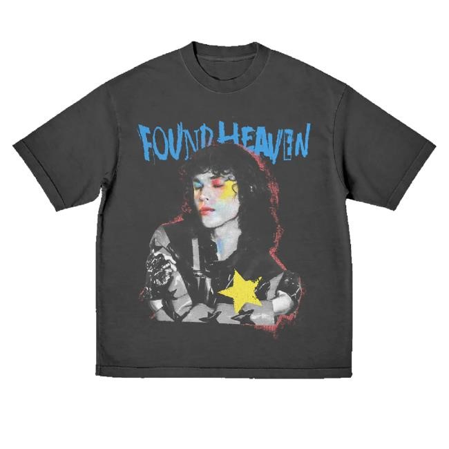 Trending Conan Gray Merch Washed Black Found Heaven On Tour 2024 Dateback Hoodie Sweatshirt