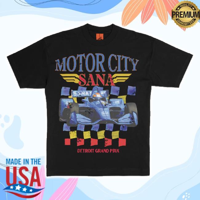 Trending Sana Detroit Merch Store Motor City Racing New Shirt - Black Sanadetroit Shop