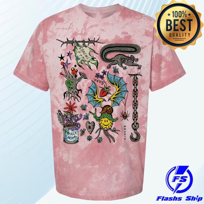 Official Billy Strings Store Merch Flash Sheet Tee Squishy Eyes Tee