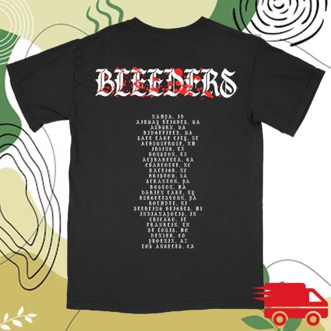 Official Black Veil Brides Merch Bleeders Us Tour 2024 Hoodie