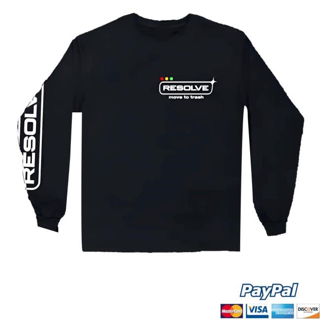 Resolveofficial Merch Move To Trash Black New Shirt
