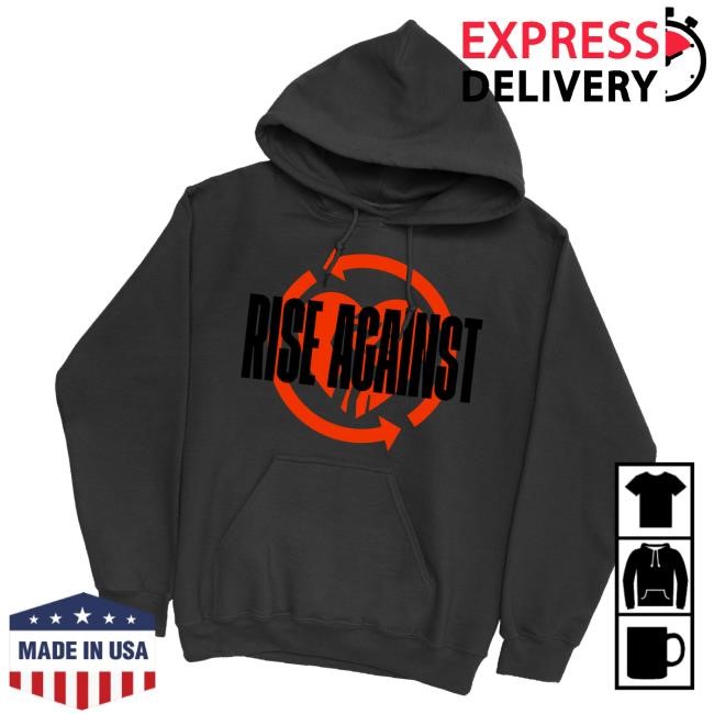 Red Heartfist Label Crewneck Sweatshirt Rise Against Merch