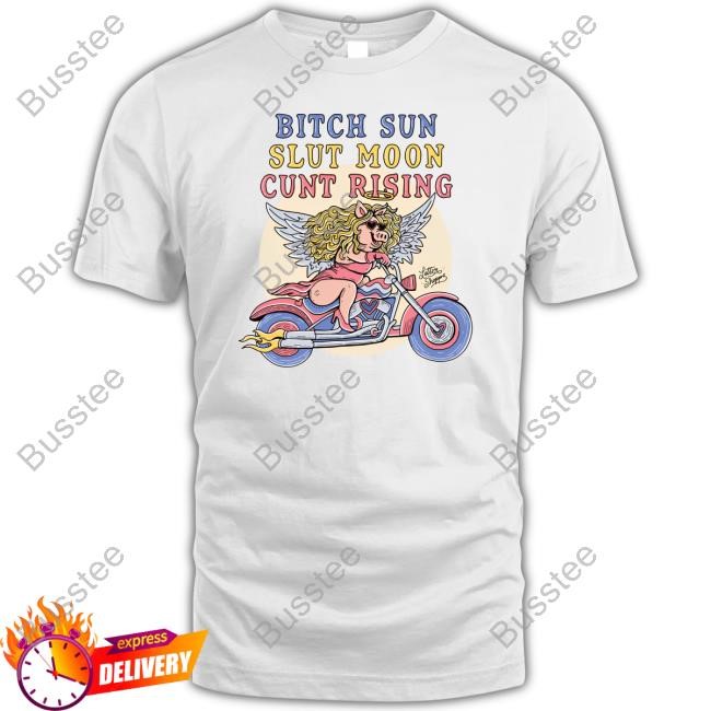 Bitch Sun Slut Moon Cunt Rising Hooded Sweatshirt