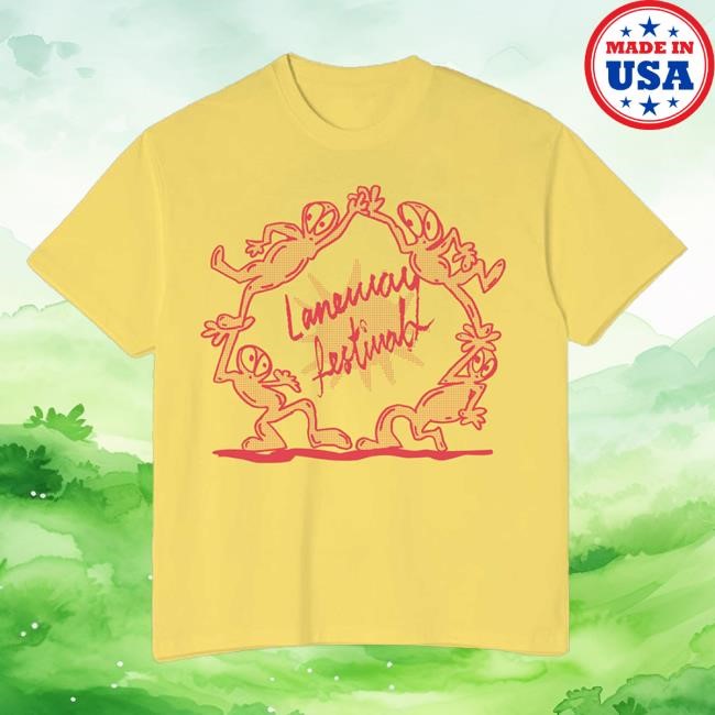Laneway Festival Merch 2025 Lineup '25 Yellow Short Sleeve Tee