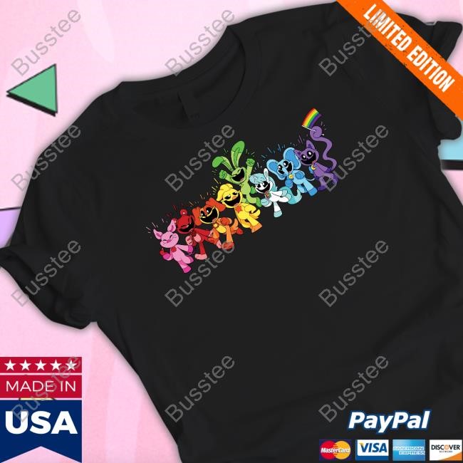 Poppyplaytime Store Smiling Critters Pride New Shirt