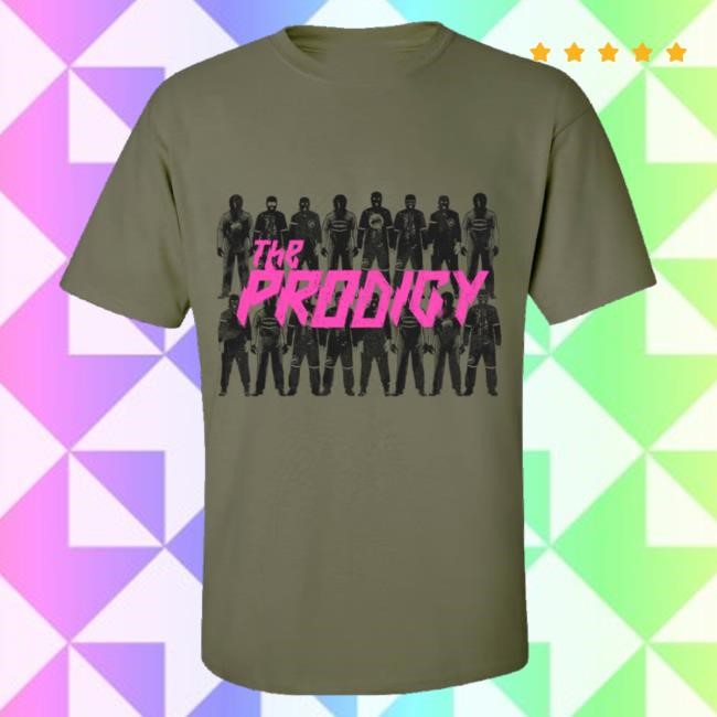 Official The Prodigy Merch Army Olive Long Sleeve Shirt