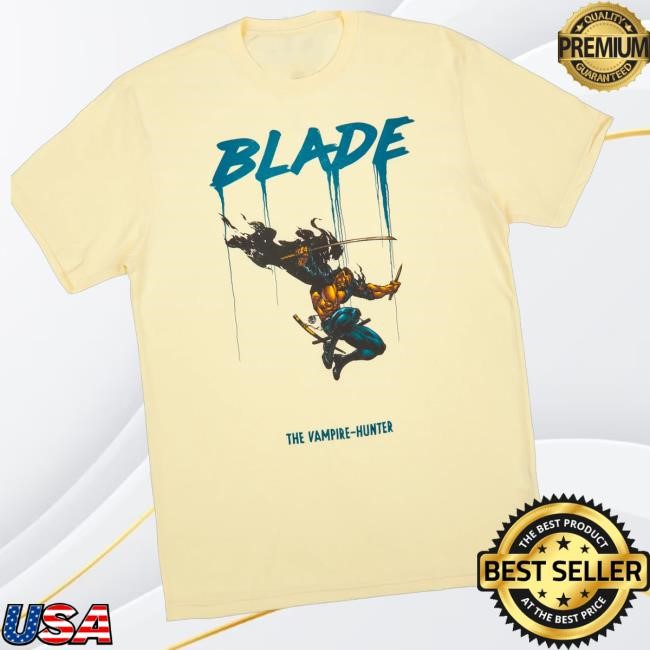 Heroes & Villains Merch Store Shop Marvel Blade The Vampire Hunter Natural T-Shirt