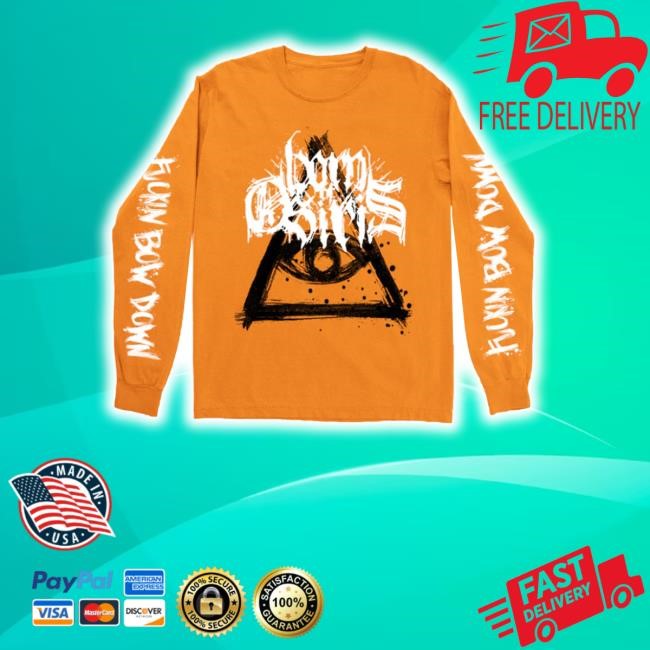 Sumerianmerch Merch Born Of Osiris Born Of Osiris Bow Down Shaka Wear Orange Long Sleeve Tee
