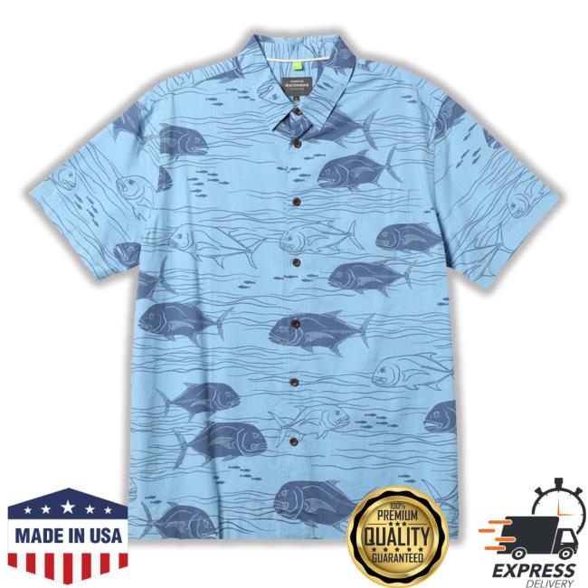 Quiksilver Merch Waterman Dive Sites Woven Hawaiian New Shirt