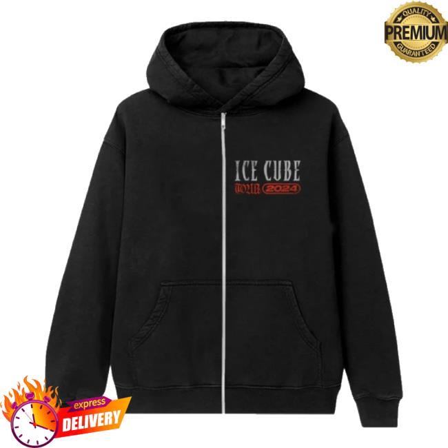 Original Ice Cube Ice Cube Red Photo Tour Zip Hoodie Sweatshirt Ice Cube Shop