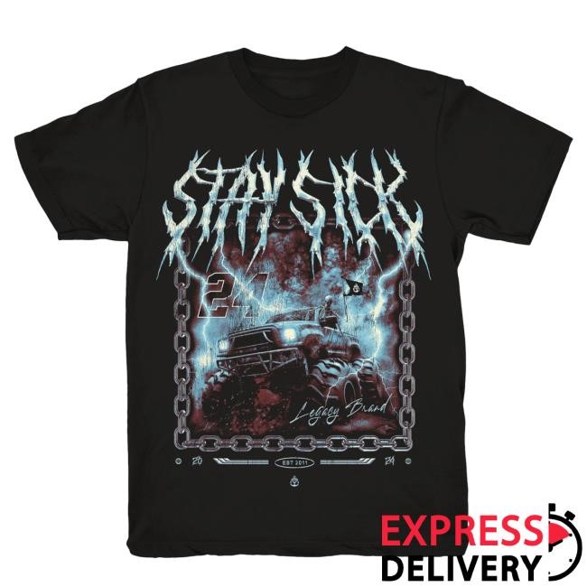 Stay Sick Clothing Merch Store Monster Truck Black Long Sleeve Shirt