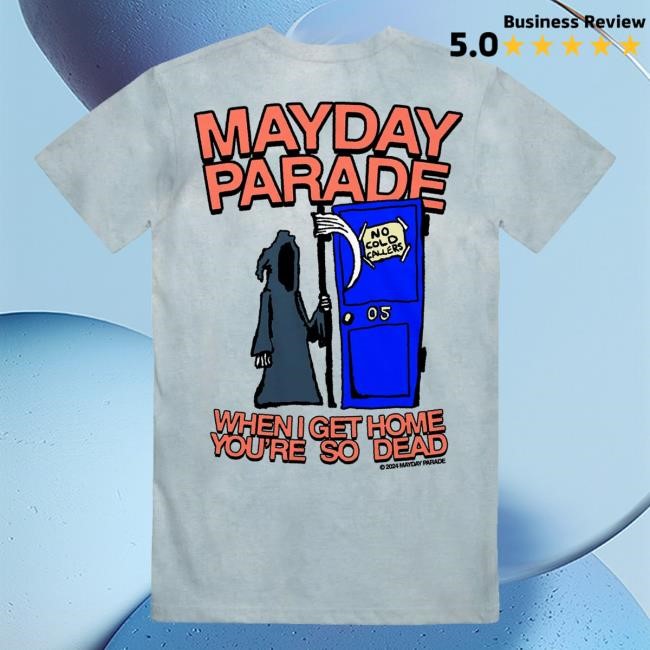 Mayday Parade Merch Grim Reaper Ocean Color Blast Shirt