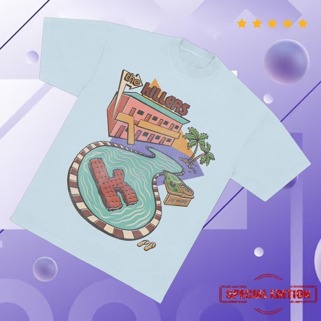 Official The Killers Merch Summer Pool Funny Shirt Chambray