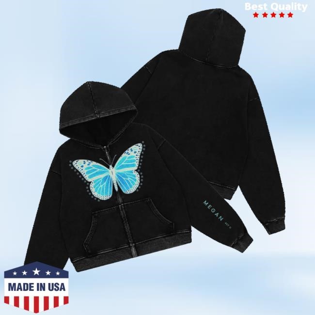 Megan Thee Stallion Merch Store Blue Butterfly Tee
