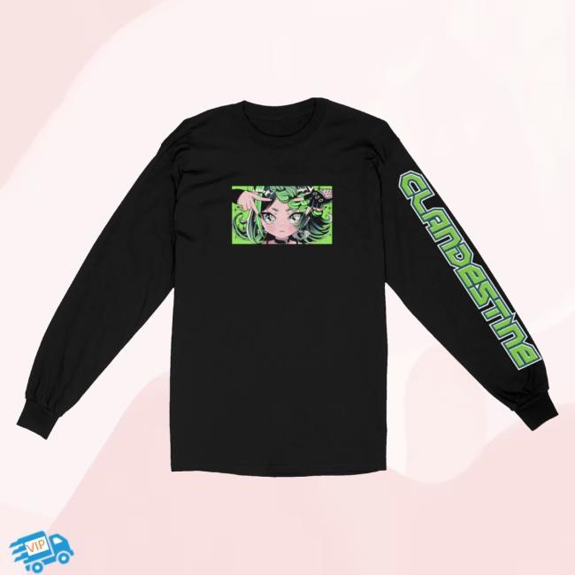 Clandestine Industries Merch Store Shop Green Anime Zip Up Hoodie