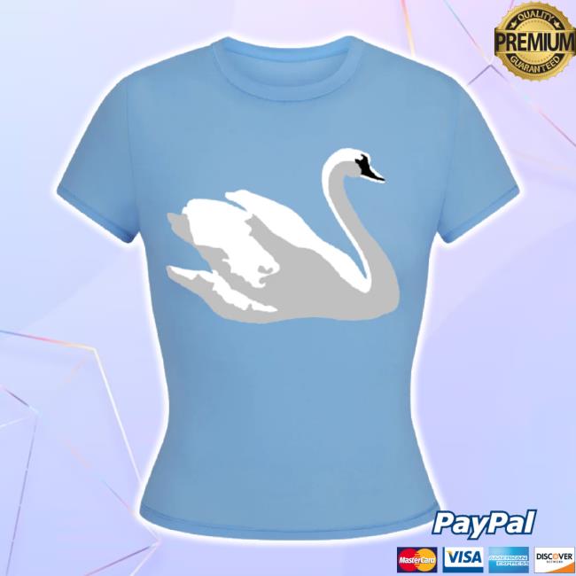 Trending Shop Lana Del Rey Merch Store Blue Cropped Unisex Sweatshirt With Swan Shoplanadelrey Shop