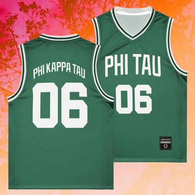 The Phi Tau Store Phi Tau Dark Green Basketball Jersey Shirt