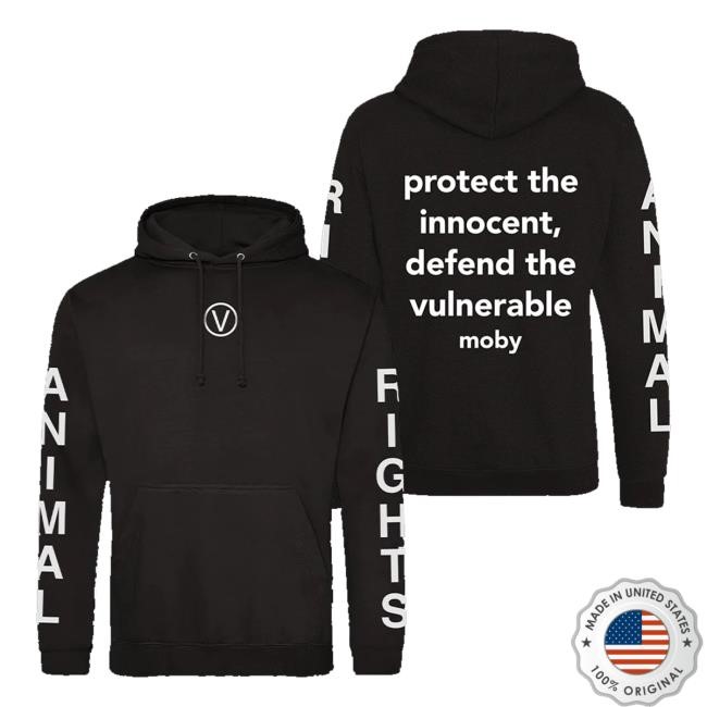 Moby Store Animal Rights Black Pull-On Sweatshirt