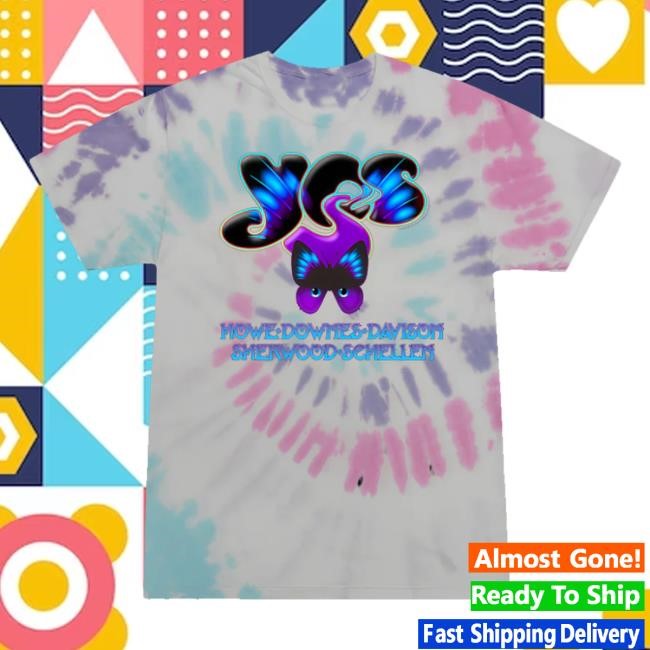 Yes Official Store Monarch 2024 Tour Tie-Dye Hoodie Sweatshirt