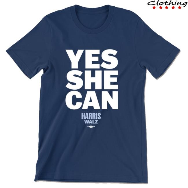 Official Kamala Harris Merch Store Yes She Can Hooded Sweatshirt