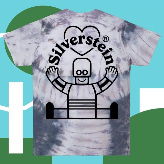 Official Silverstein Music Merch Robot Love Dye Sweatshirt