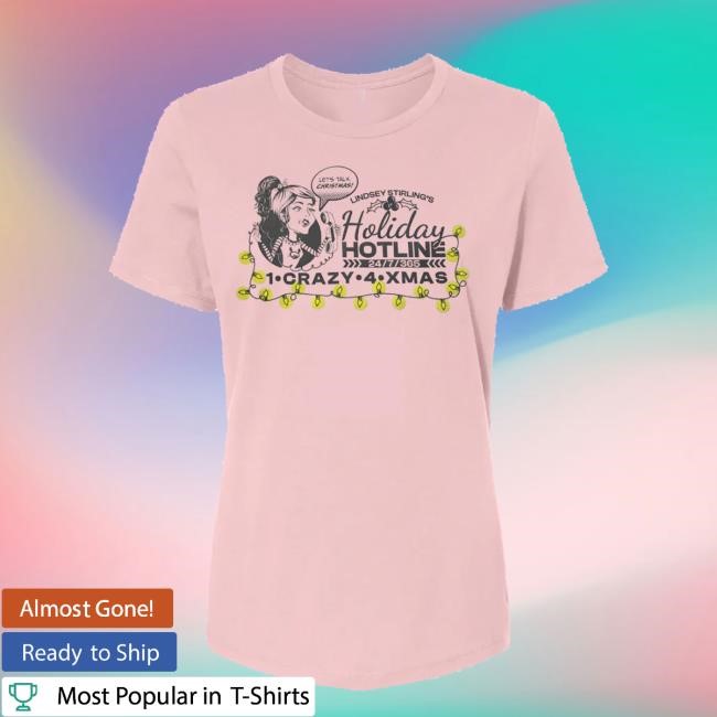 Lindsey Stirling Merch Shop Store Official Holiday Hotline T Shirt