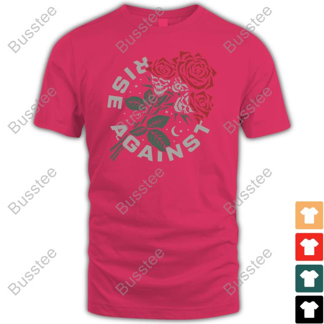 Rise Against Merch Skull Bouquet Rose Shirts