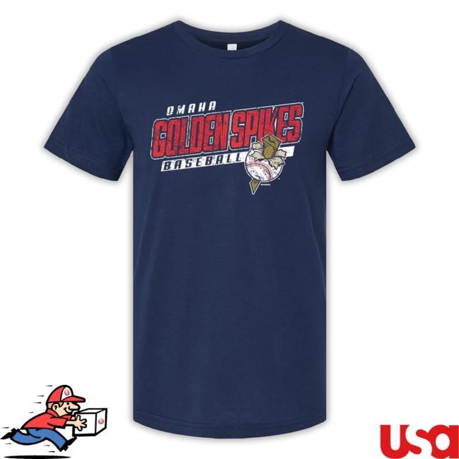 Omaha Storm Chasers Men's Br Navy Omaha Golden Spikes Classic Shirt