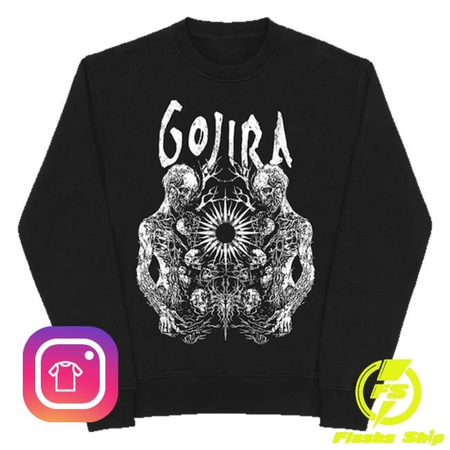 Original Gojira Merch Store Twin Skull Tee Shirt