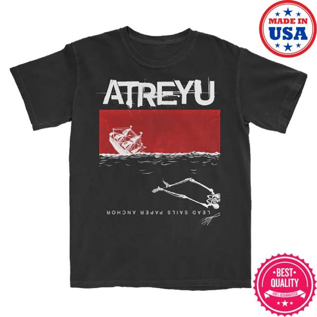 Original Atreyu Merch Lead Sails And Paper Anchors Hoodie Sweatshirt