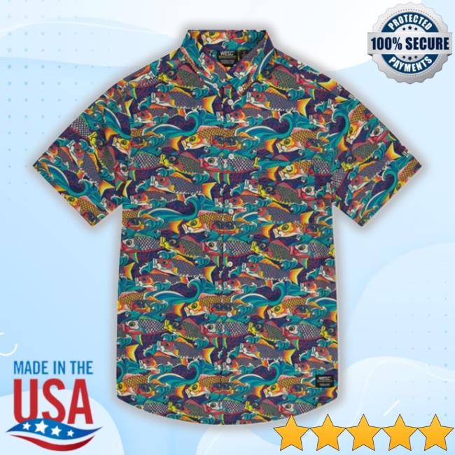 Koi Waves Aop Hawaiian Tee Shirt