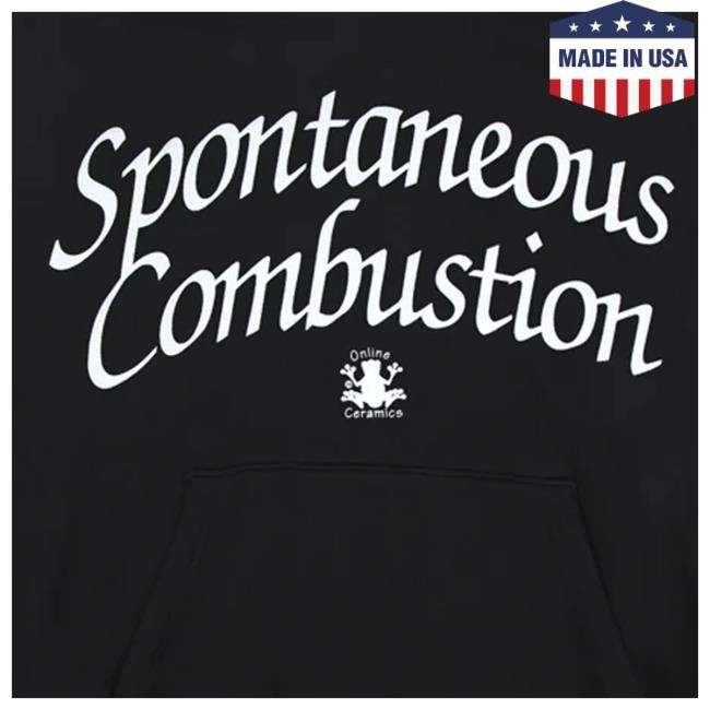 Online Ceramics Merch Spontaneous Combustion Black Hoodie Sweatshirt