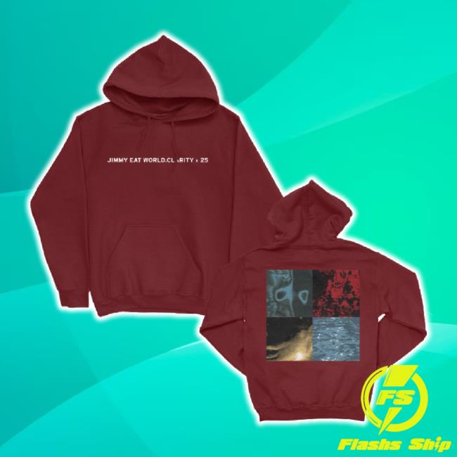Original Clarity 25Th Anniversary Pullover Tee Shirt (Maroon) Jimmy Eat World Store