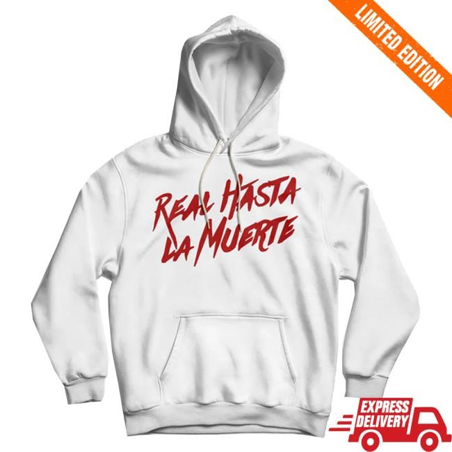 Anuel Aa Merch Real Hasta La Muerte Hoodie White Red Long Sleeve Shirt