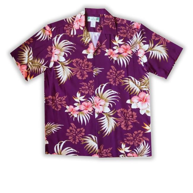 Passion Purple Hawaiian Rayon Hawaiian Hoodie