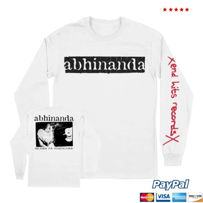 Trending Tandang Store Merch Abhinanda "Bjuder Pa Hardcore" White Hoodie Tandangstore Shop