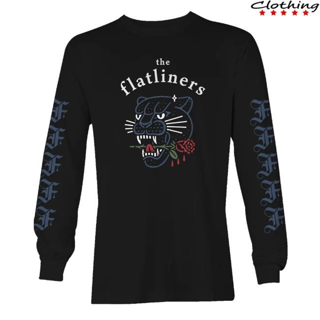 Cutloose Merch Store Shop The Flatliners Panther Rose T-Shirt, Hoodie, Tank Top, Sweater And Long Sleeve T-Shirt