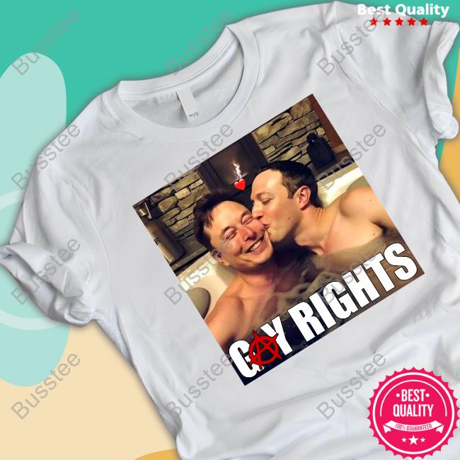Shrtsthatgohard Shop Elon Musk Kiss Mark Zuckerberg Gay Rights Shirt