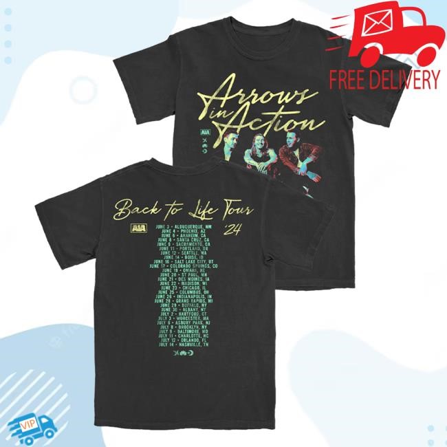 Arrows In Action Store Merch Back To Life Tour Tee (Black) Funny Shirt