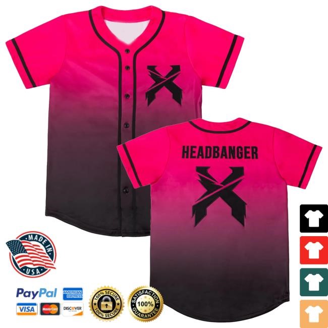 Official Excision Merch Headbanger Baseball Jersey Tee