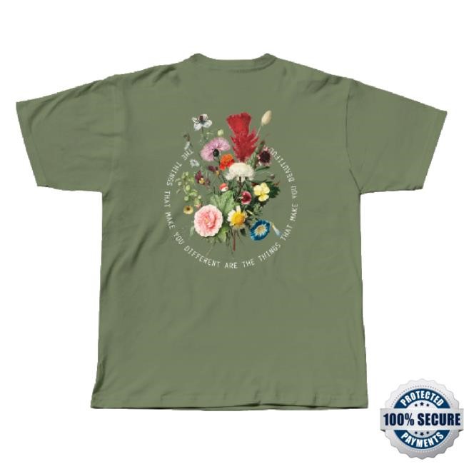 Original Green Flowers Tee Shirt Seek Discomfort Shop Merch Store