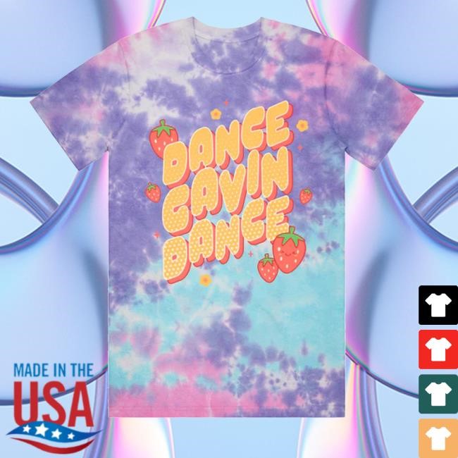 Dance Gavin Dance Band Merch Kawaii Strawberry Candy Tie Dye T-Shirt