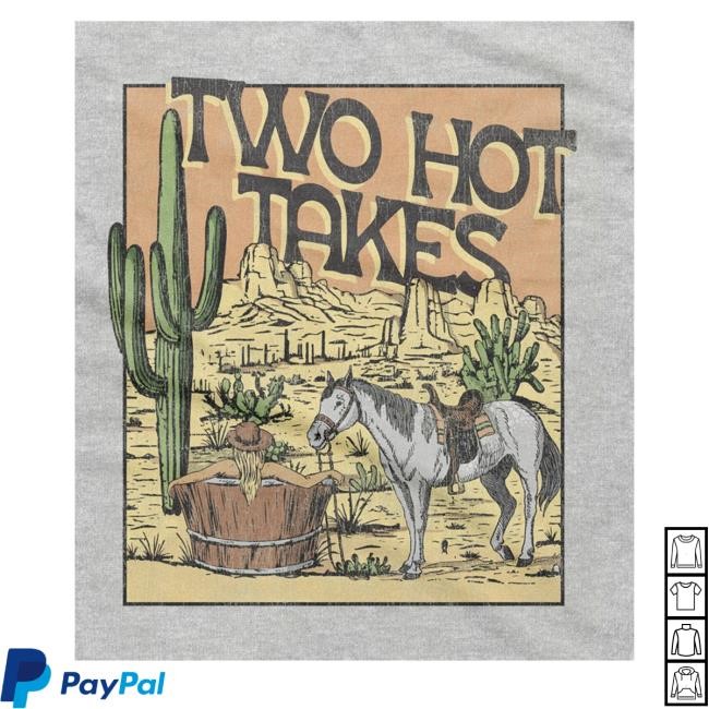 Two Hot Takes Merch Desert Horse Grey Hoodie Sweatshirt